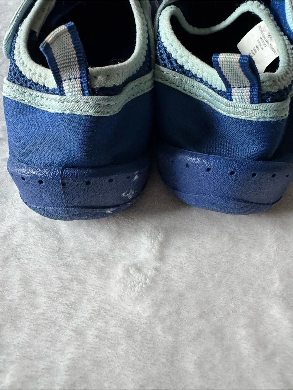 The Children's Place Navy Blue Water Shoes with Light Blue Trim